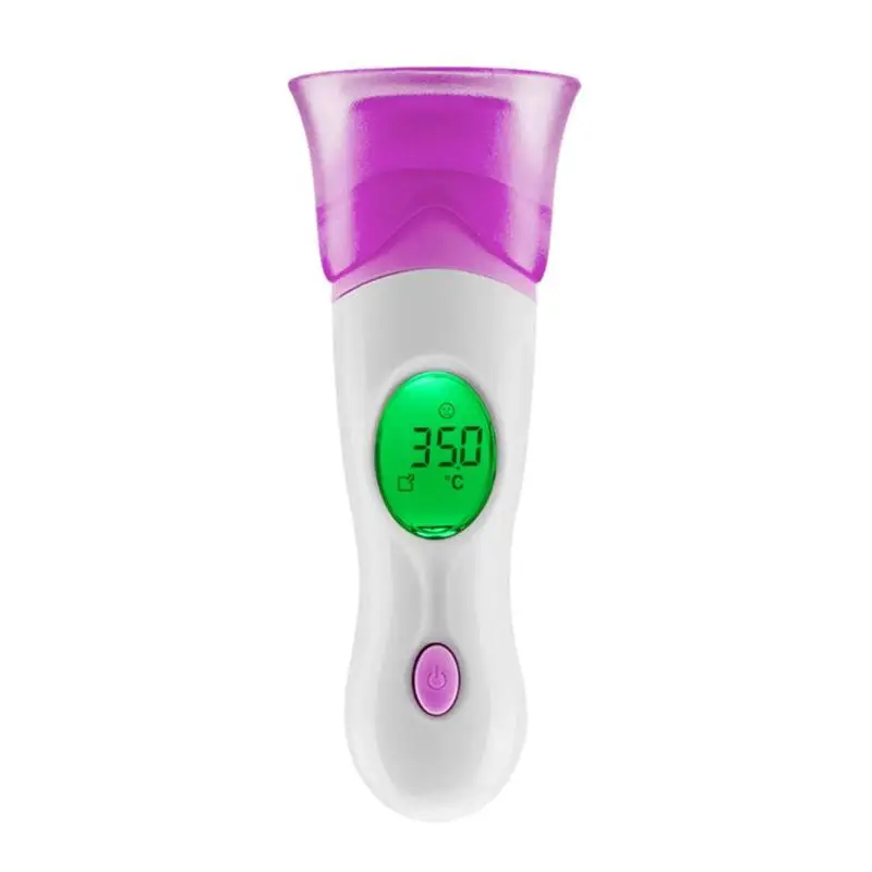 Многофункциональный цифровой инфракрасный Детский термометр пистолет Бесконтактный лоб Ухо измерения температуры инструмент для новорожденных детей взрослых - Color: Purple