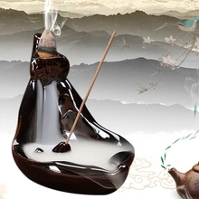 Фарфоровая курильница с обратным потоком керамическая буддийская Расслабляющая помощь для сна Dedroom Украшение Рабочего Стола Благовония из сандалового дерева больница Йога античный