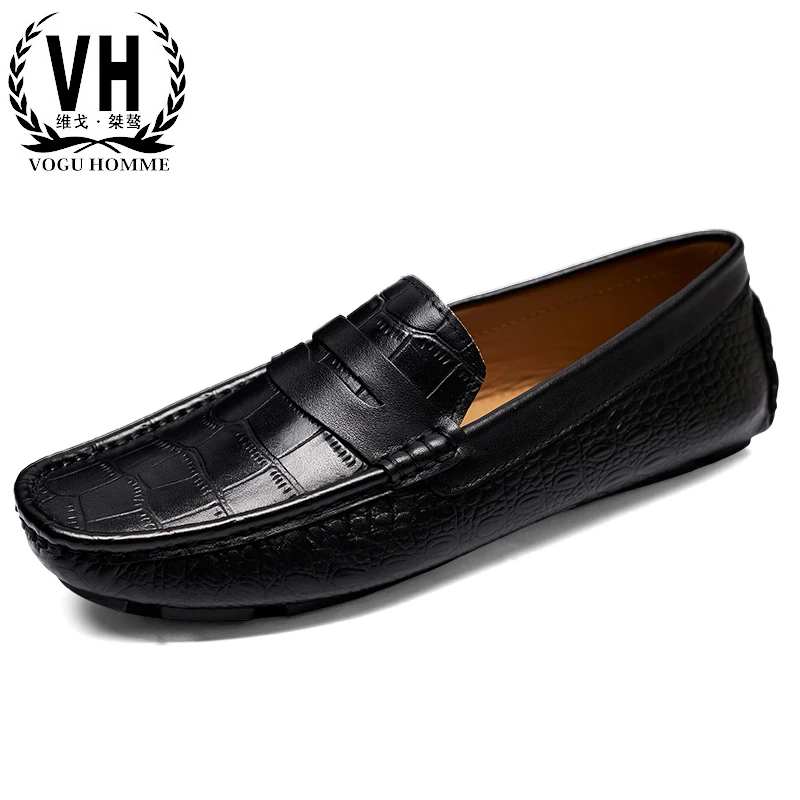 

British trend men's shoes, leather casual men's foot tic, lazy shoes, tide sets of feet, driving