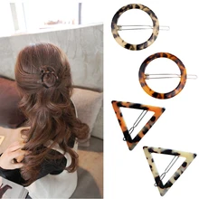 1 шт., модные крутые заколки для волос, геометрический треугольник, брызги чернил, леопард, лягушка, заколка для волос для женщин, аксессуары для украшения волос, инструменты