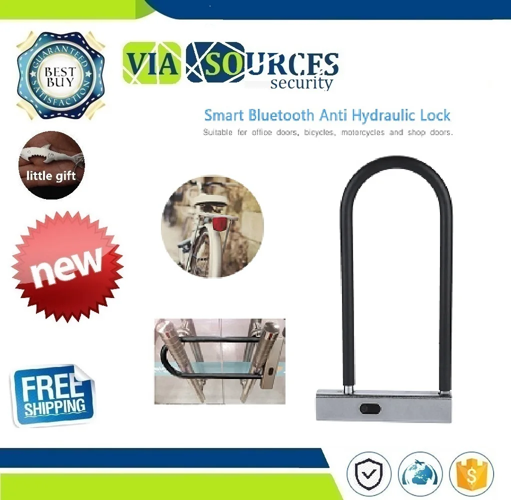 

Smart Bluetooth control Anti Hydraulic Lock U-typed Anti-theft Sliding Lock for Door Bicycle Motorcycle High Quality