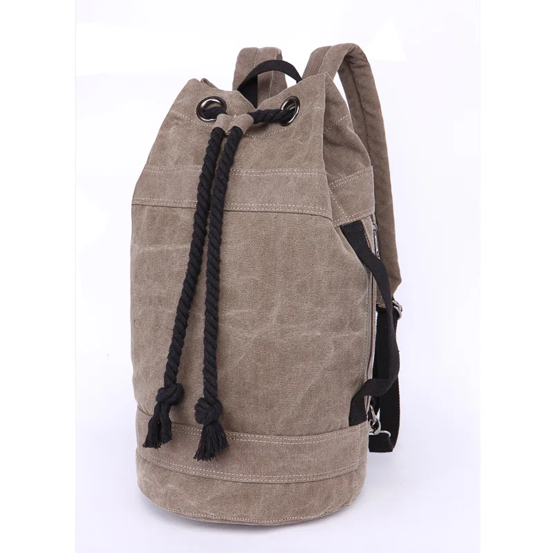 СКИОНЕ унисекс, парусиновый повседневный дорожный рюкзак 2 размера Чемодан Для ноутбука - Цвет: Brown Big