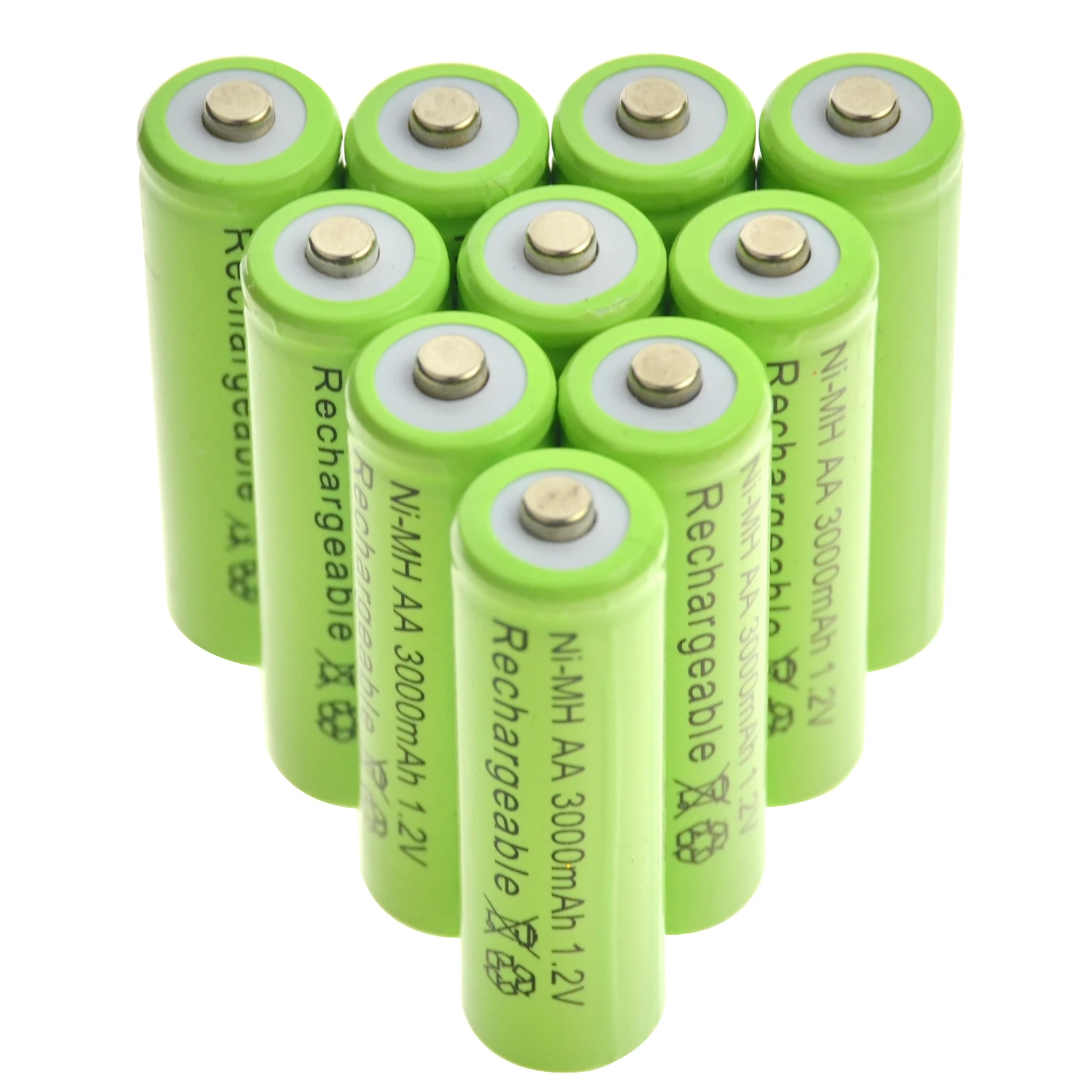 10x AA battery batteries Bulk Nickel Hydride Rechargeable NI MH 3000mAh