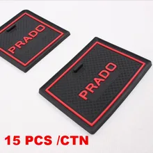 Luhuezu 15 UNIDS Estilo Antideslizante Interior Puerta Ranura Mat Copa Mat Para Toyota Land Cruiser Prado FJ 150 accesorios