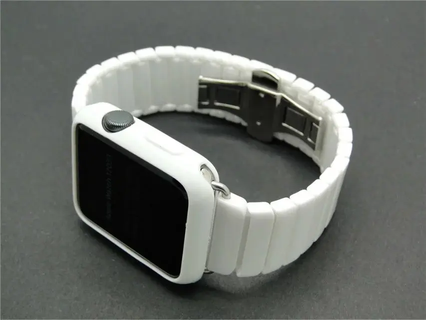 

The most noble High Quality Ceramic Watchband Original Link Bracelet Strap + Connector Adapter For Apple Watch Iwatch 38mm 42mm