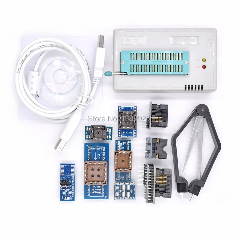 Free Shipping Mini Pro TL866CS USB BIOS Universal Programmer Kit With 9 Pcs Adapter