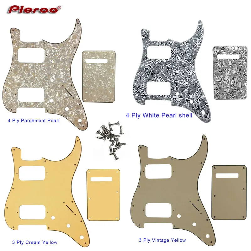 

Guitar Parts - For US 11 Screw Hole Standard Strat ST HH Humbucker Guitar pickguard & Back Plate Scratch Plate