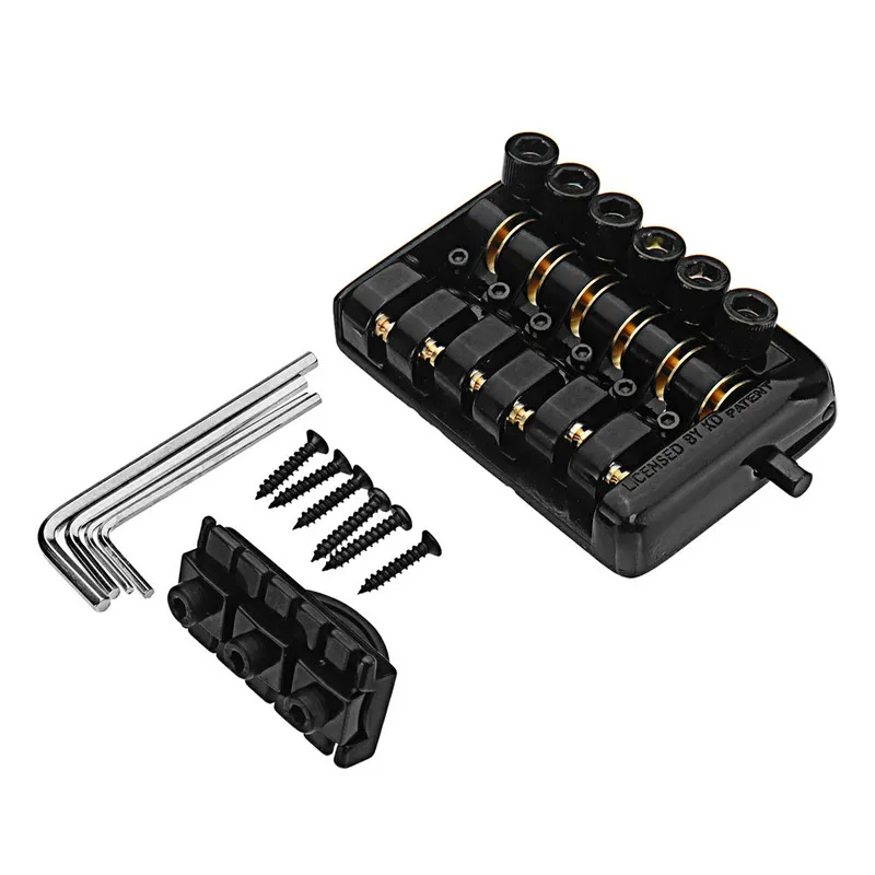 Zebra 6 string Saddle головной гитарный мост задний кусок с червями запасные части для