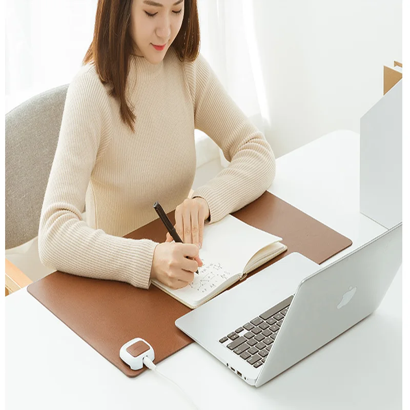 

Winter Warmer Office Table Computer Mouse Pad PU Waterproof Desk Keyboard Mat Game Electric Heating Pads