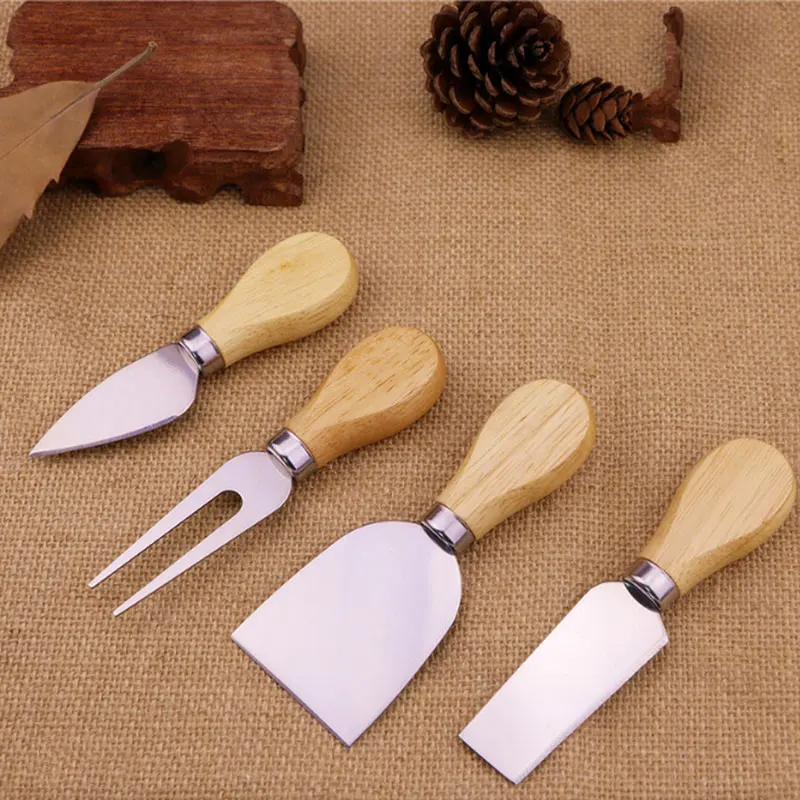 Kitchen-Tools-4pcs-set-Knives-Bard-Set-Oak-bamboo-wood-Handle-Cheese-Knife-slicer-Kit-Cooking-cheedse-cutter-Useful-Accessories-5