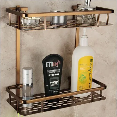 

Wall Mounted Antique bronze Alumimun Bathroom Shelf Bath Shower Shelf Bathroom corner shelf Soap Holder building materia