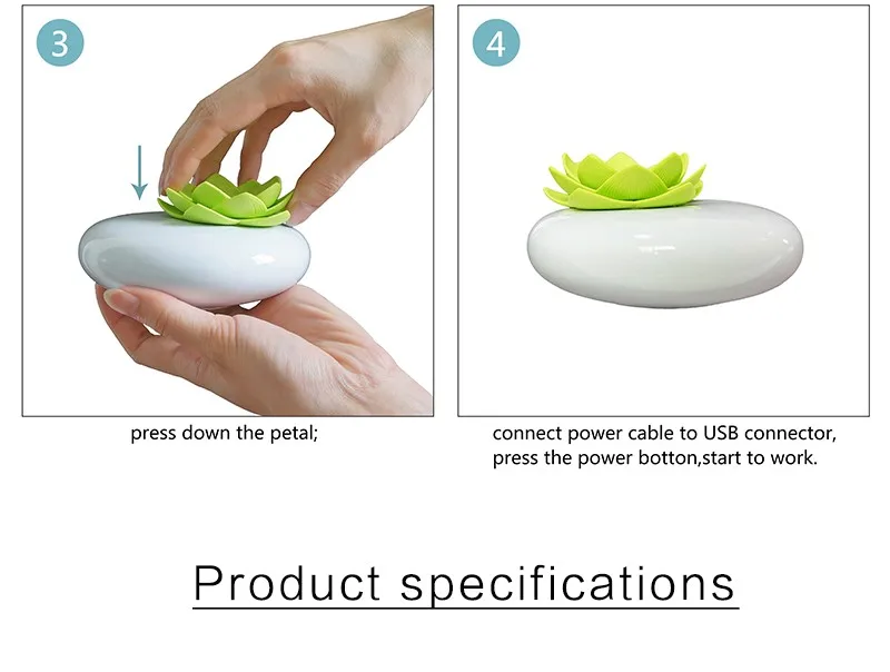 Керамический увлажнитель воздуха цветок лотоса Ароматерапия очиститель распылитель эфирное масло диффузор Аромалампа ороситель увлажнитель