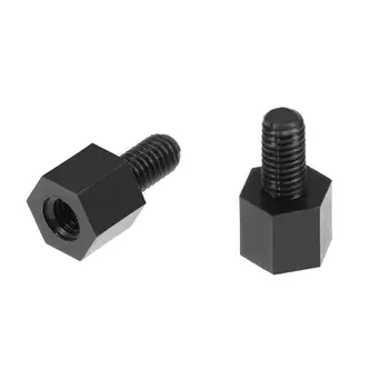 

50 pcs/100pcs M3 5* 6mm-20*6mm male and female thread nylon hex bracket gasket screw PCB pillar black