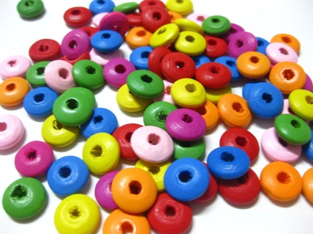 500 Смешанная Пастель Цвет акриловые круглые бусинки Бони для лент, 6X4 мм для детей ремесло Канди браслет