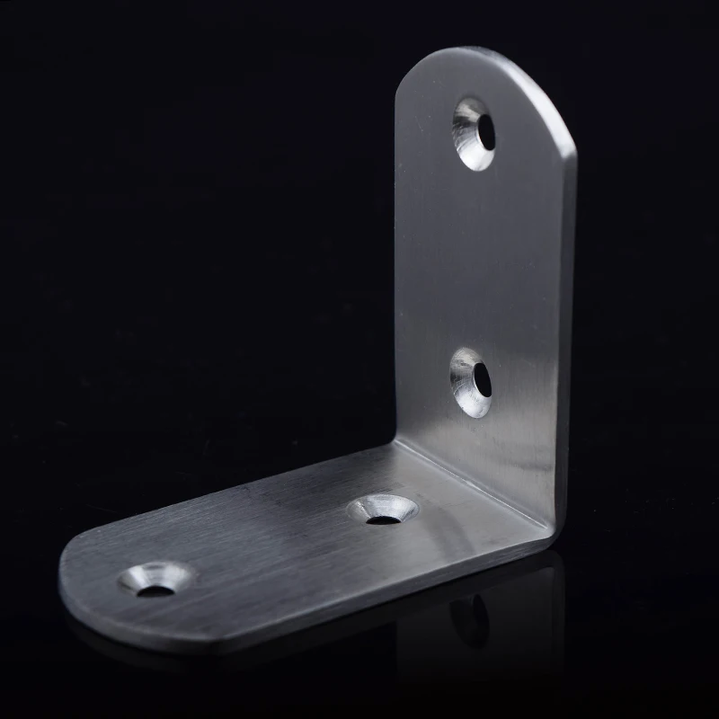 

DHL free shipping 65*65mm Stainless steel table edge corner brackets for wood 100pcs/lot