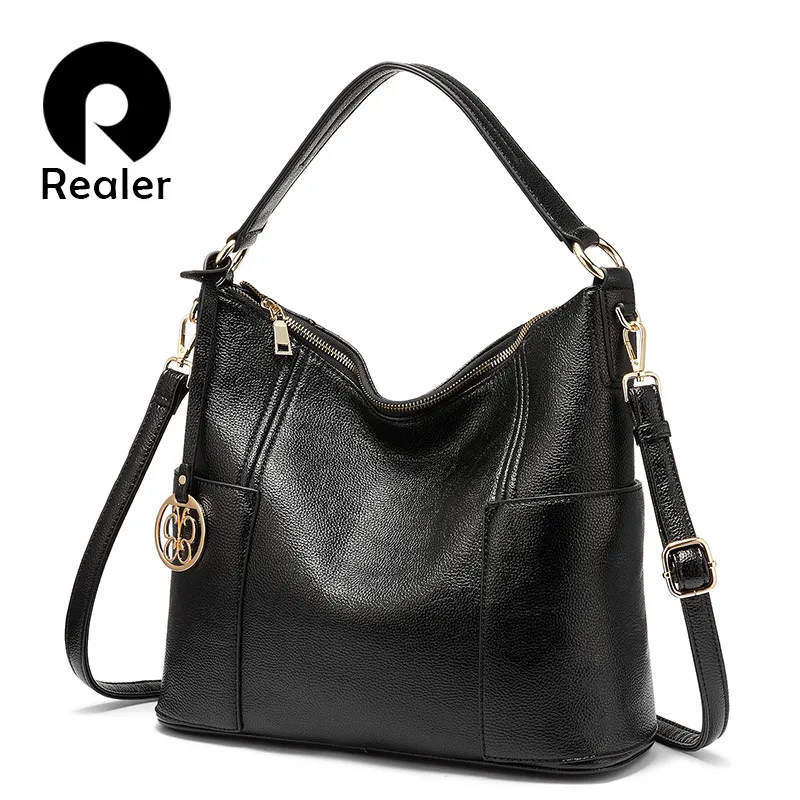 REALER shoulder bag women luxury handbags designer large tote bags ladies hobo bags crossbody ...