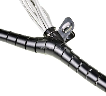 

Free Shipping 28mm*5m Spiral Cable Wire Wrap Tube Computer Manage Cord Cable Sleeves Spiral Flexible PE cable sleeve