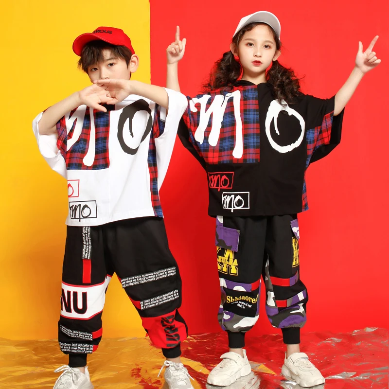 Kids Concert Hoodie Tshirt Dancing Hip Hop costumes Clothing Outfits Dance Costumes Girls Boys Ballroom Stage Dancing Streetwear