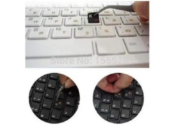 Pegatinas opacas para Teclado, adhesivos para ordenador portátil, tableta,  PC, QWERTY, España, 2 uds.