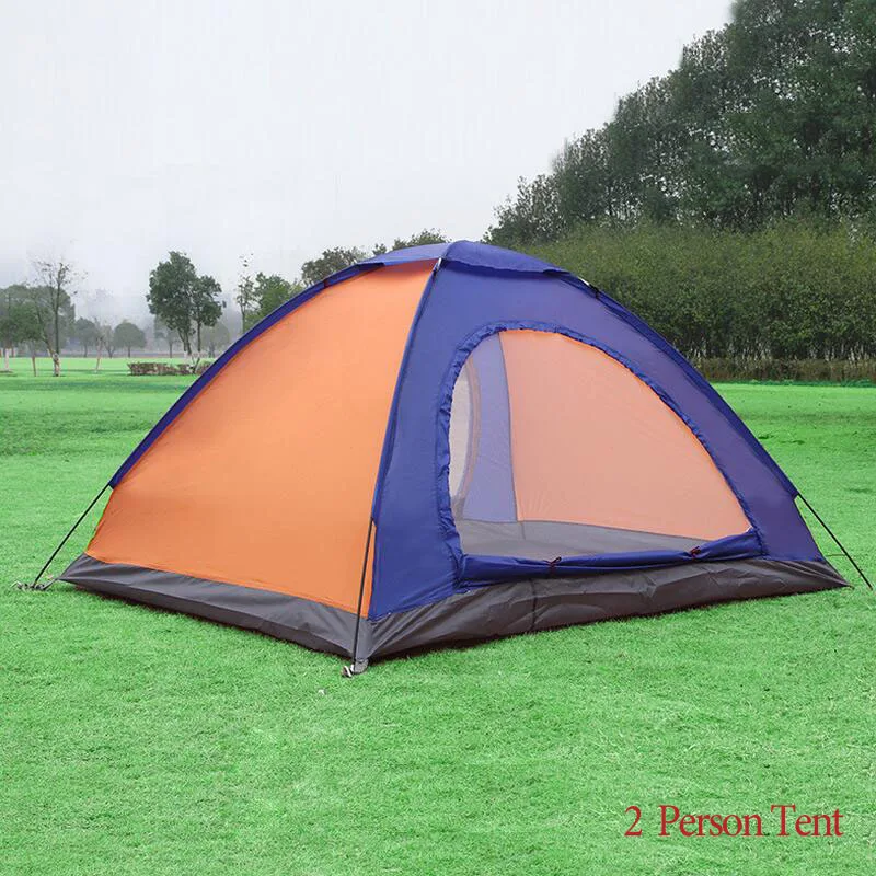 Outdoor camping tent 2 person Double layer waterproof Tent awning recreation Double door Beach Tourist tents camping family Outdoor camping tent 2 person Double layer waterproof Tent awning recreation Double door Beach Tourist tents camping family