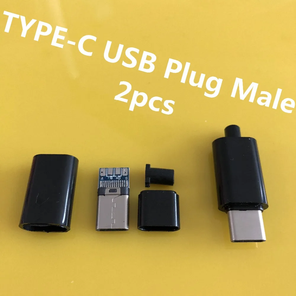 2 шт./лот YT2156 TYPE-C USB штекер мужской разъем черный/белый Сварка данных OTG интерфейс линии DIY кабель для передачи данных Аксессуары