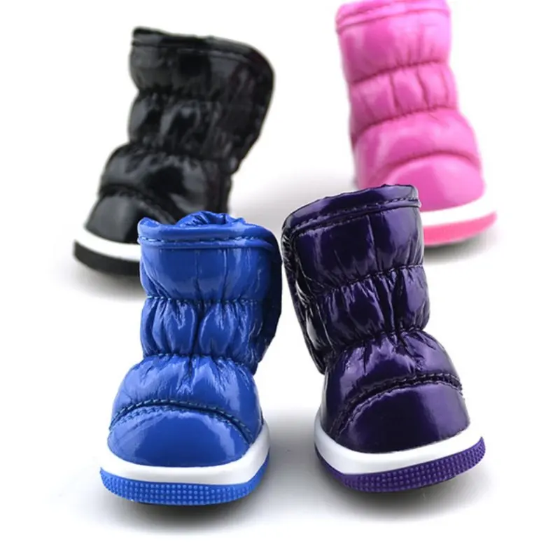 

Lovely Pet Autumn and Winter Snow Dog Boots Casual Dog Shoes Pet Slip-resistant Waterproof Shoes For Dog 4 Pcs/Sets