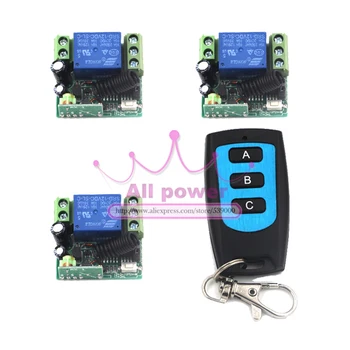 

Home Automation DC 12V 1CH Remote Control Light Switch RF Gate Garage Door Transmitter and Receiver