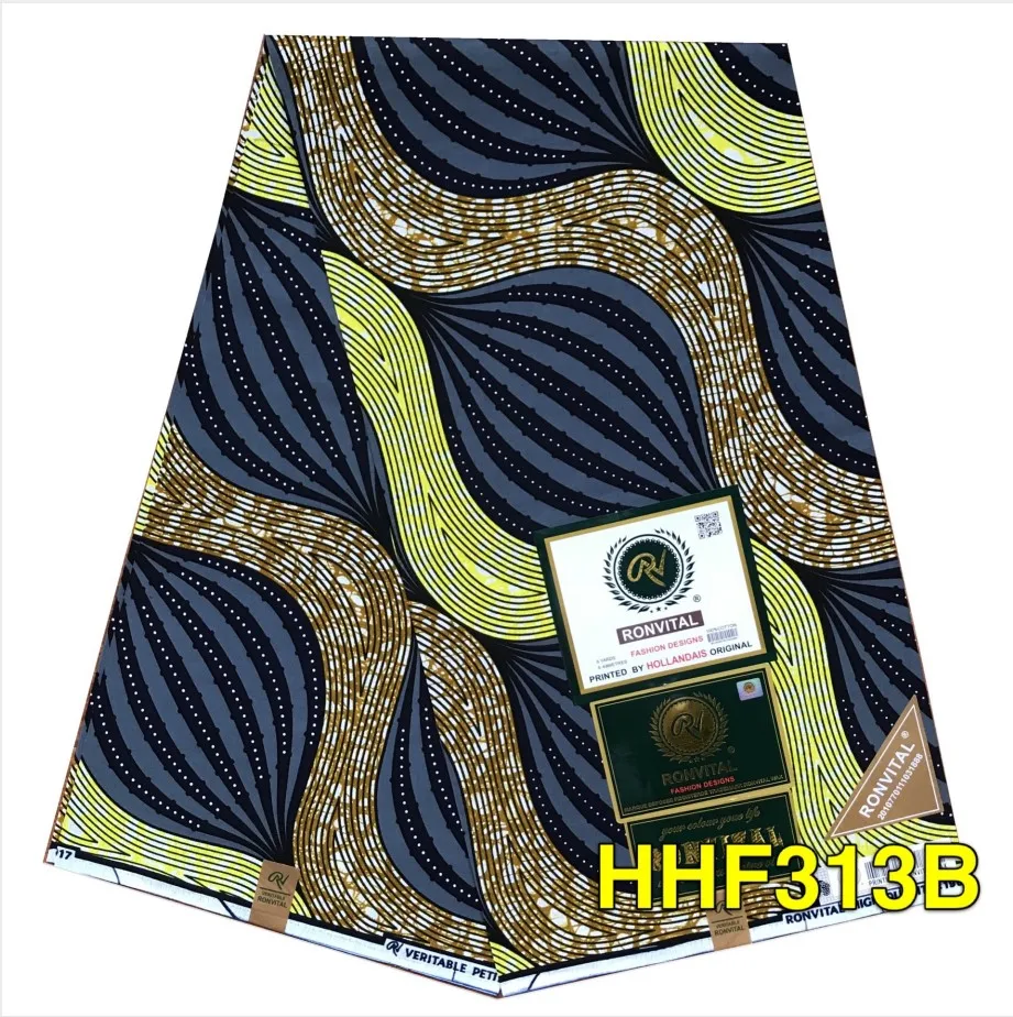 

RONVITAL OFFICIAL STORE HOLLAN WAX HIGH QUALITY FASHION FABRIC 100% COTTON PRINT MATERIAL DIY FABRICS 6YARDS/LOT FREE SHIPPING
