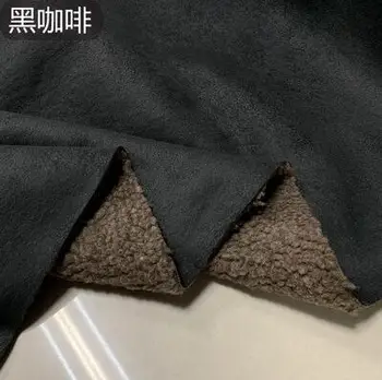 

15 colour Composite thick lint Suede wool pu fabric suit coat Party printing super hollandais sequin design college fabric A299