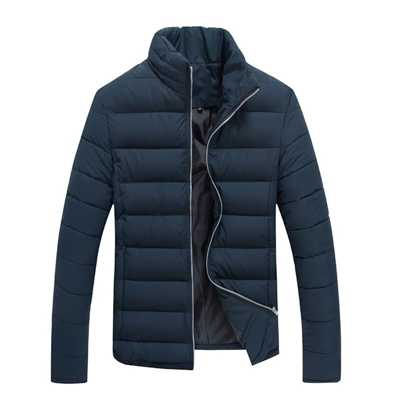 

2016 Men's new winter coat thick warm jacket men's jackets Slim waist solid color cardigan style high quality WZ288