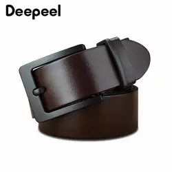 Deepeel 1 шт. 3,8*105-130 см Высококачественный роскошный мужской ремень бизнес Первый слой воловья кожа пояса из натуральной кожи ремесла