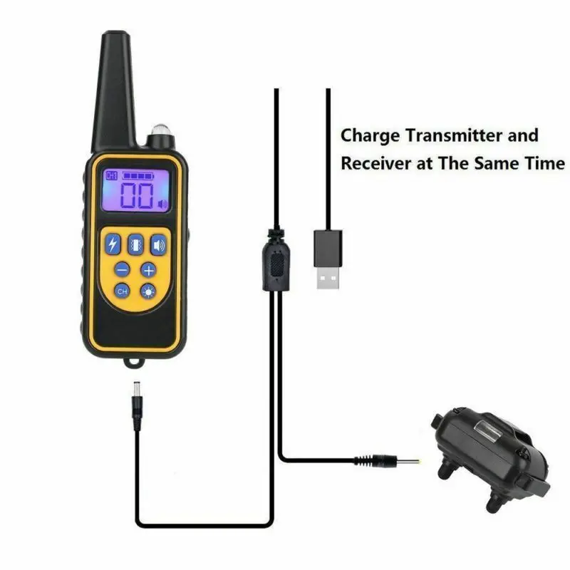 Электрический ошейник для дрессировки собак, 800 метров, пульт дистанционного управления, лай, стоп, IP6X, перезаряжаемый, водонепроницаемый, для собак, ударный, вибрационный ошейник, звук
