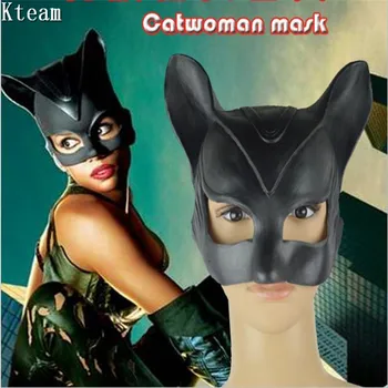 

Top Grade Funny Sexy lingerie nightclub Catwoman Batman Latex cat women Rubber head mask costume Halloween Mask Cosplay Prop Toy