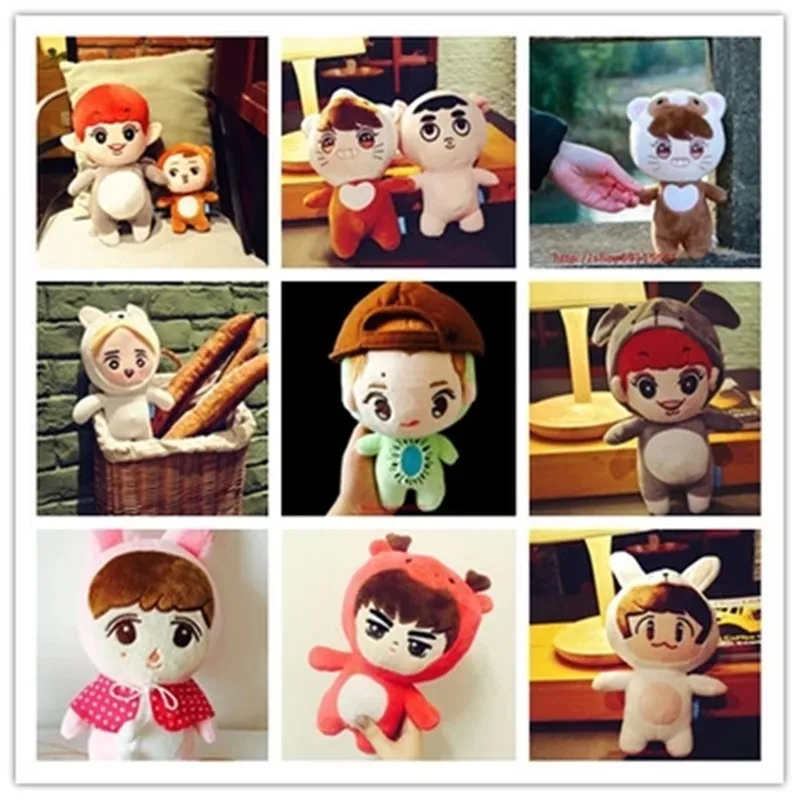 

Korea Korean idol star exo members Plush toy Luhan Bianbo Xian Zhang Yixing Wu Shixun doll for boy girl gifts free shipping