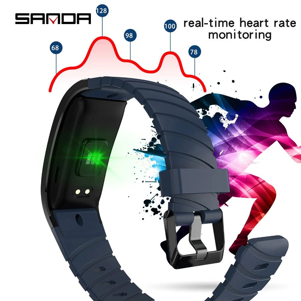 SANDA Bluetooth Smart Watch Sports Fitness Digital Watch Male Female Heart Rate Blood Pressure Monitor Clock for IOS Android