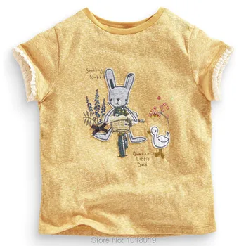 

Quality 100% Cotton t-shirt Cute Tee Short-sleeve Baby Girl Clothes Bebe Girls Tops Bunny Child Underwear New 2020 Kids t shirts