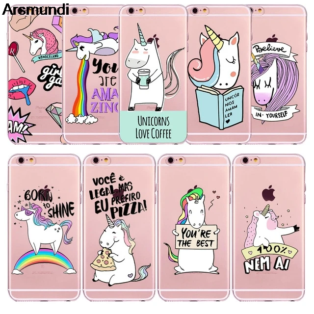 Arsmundi font b 2018 b font NEW Cute Unicorn Phone Cases for font b iPhone b