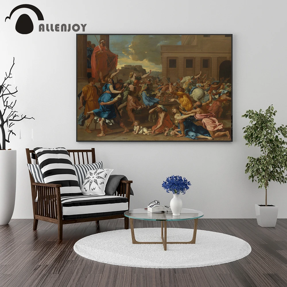 Allenjoy Знаменитые Картины маслом история путаница войны Акварельные картины на