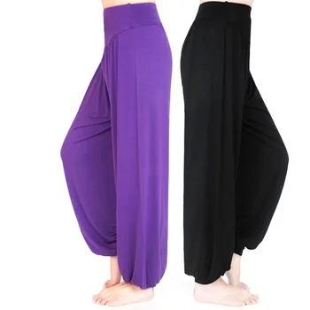 Pantaloni da yoga da donna Pantaloni sportivi da donna taglie forti Leggings da yoga Bloomers colorati Pantaloni da danza Yoga TaiChi Pantaloni da donna modali