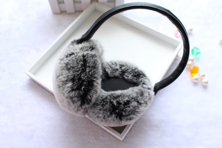 natural rex rabbit fur earmuffs (3)