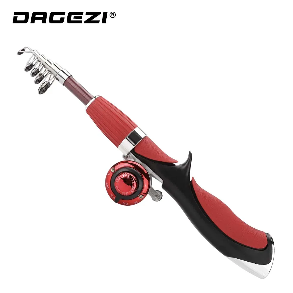 DAGEZI ice Fishing Rod + Fishing reel Spinning Fishing wheel ice Rod combo fishing tackle