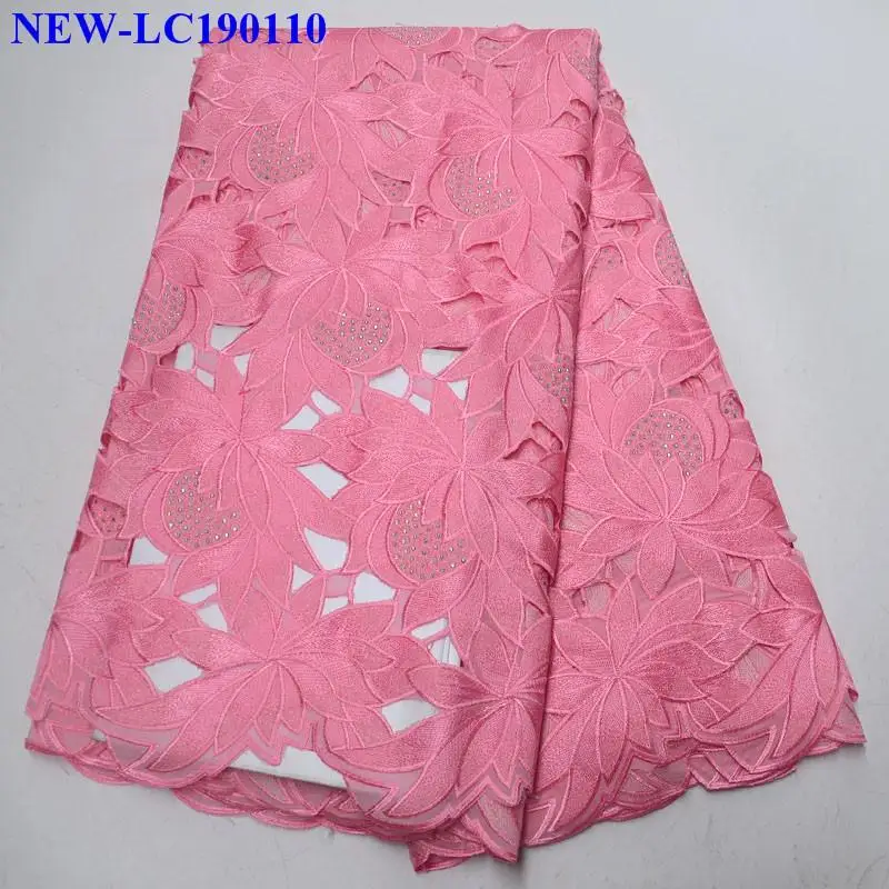 Luxury Stones White African Lace Fabric High Quality Swiss cotton african Swiss Voile Lace Fabric in Switzerland NJS04 - Цвет: As picture