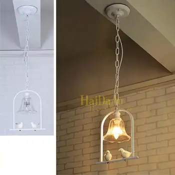 

European double bird resin Chandeliers led lamps living room art led Chandelier retro E14 led lustre lighting Chandelier