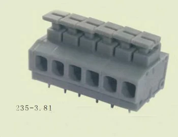 

PCB Spring Terminal Block 3.81mm Pitch, ELT235-3.81 ,IEC250V10A CE Rohs UL300V5A 22-14AWG
