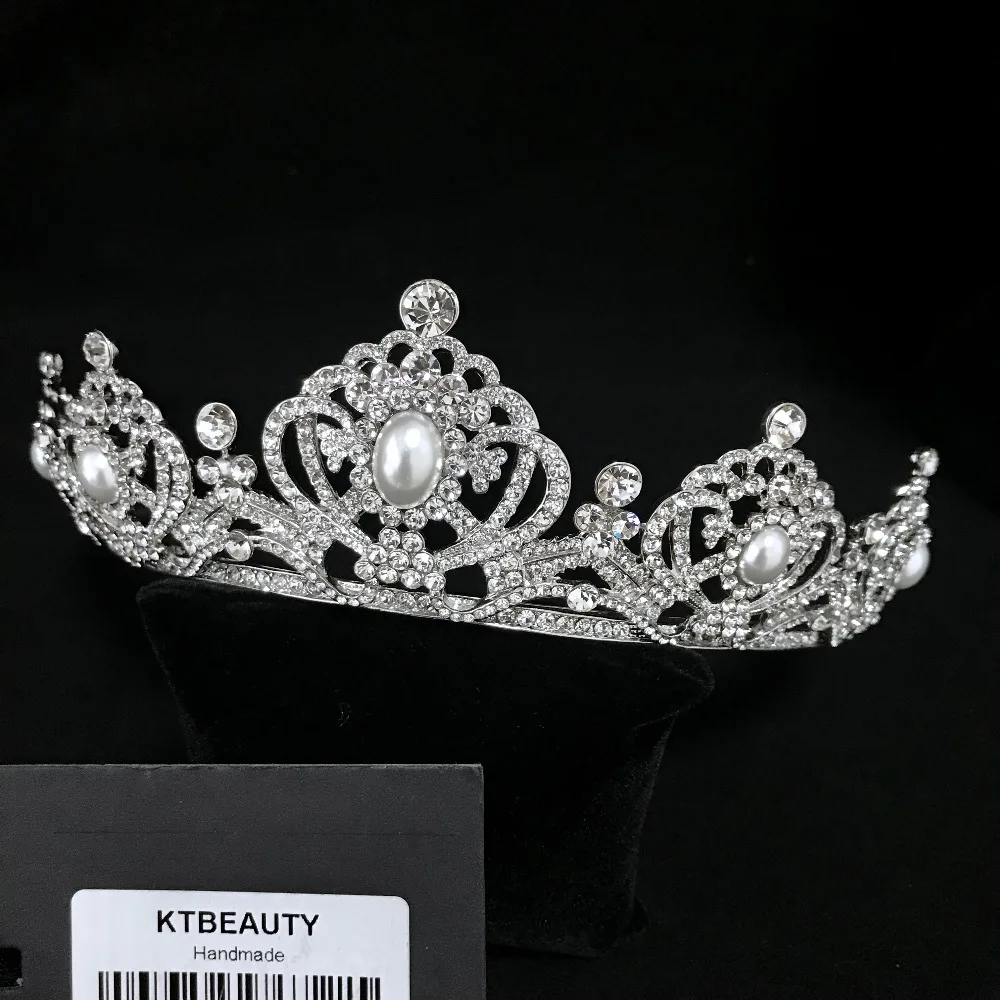 Винтажная Роскошная циркониевая жемчужина великолепная корона тиара модная