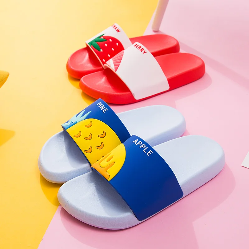 

Summer Women Slippers Cute Fruits Watermelon Strawberry Slides Home Slippers Outside Flat Sandals Women Shoes pineapple