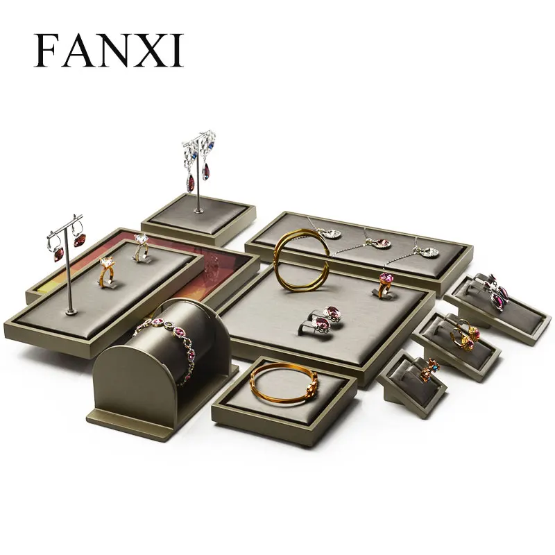 FANXI высокое качество ювелирный дисплей набор кистей для шампанского кожаное