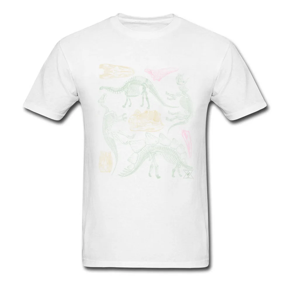 Archeologists Dinosaur Skeleton Fossil Collection Tops T Shirt 2018 Fashion Round Neck Tshirts Printing 100% Cotton Men Tshirts Archeologists Dinosaur Skeleton Fossil Collection white