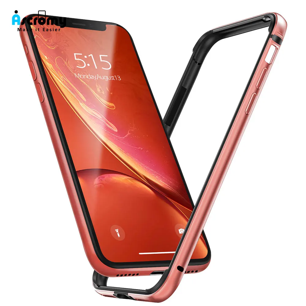 Чехол бампер для iPhone XR Блестящий Роскошный Алюминиевый металлический