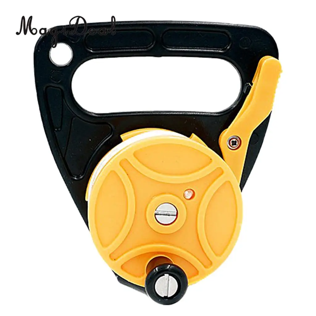 

MagiDeal Universal Underwater Scuba Diving Dive Wreck Reel 150ft Line With Plastic Handle Wheel for Swimming Pool Water Sport